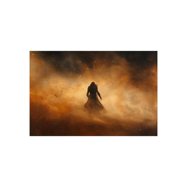 Warrior Amidst Cosmic Sandstorm Adventure