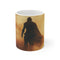 "Warrior Mug: Cosmic Sandstorm Design"