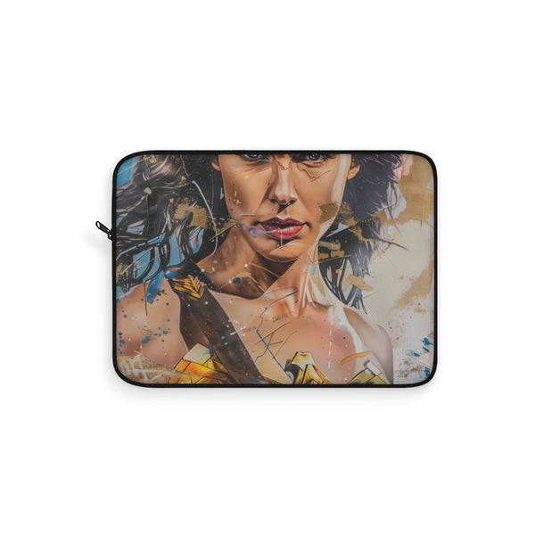 "Warrior Woman Laptop Sleeve: Power Up Your Tech"