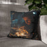 Watchmaker Assembling Time with Light — 40×40 Cushion Cover — Sofa & Living Room Lifestyle View