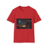 Watchmaker Assembling Time with Light Graphic Unisex Softstyle T-Shirt - Red Variant