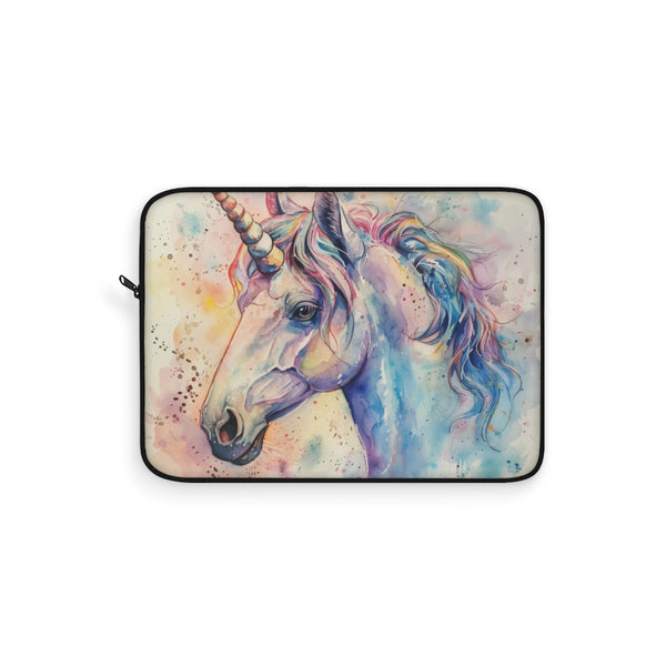 "Watercolor Unicorn Laptop Sleeve: Magical Protection"