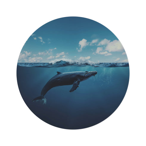 "Whale Beauty Round Rug"