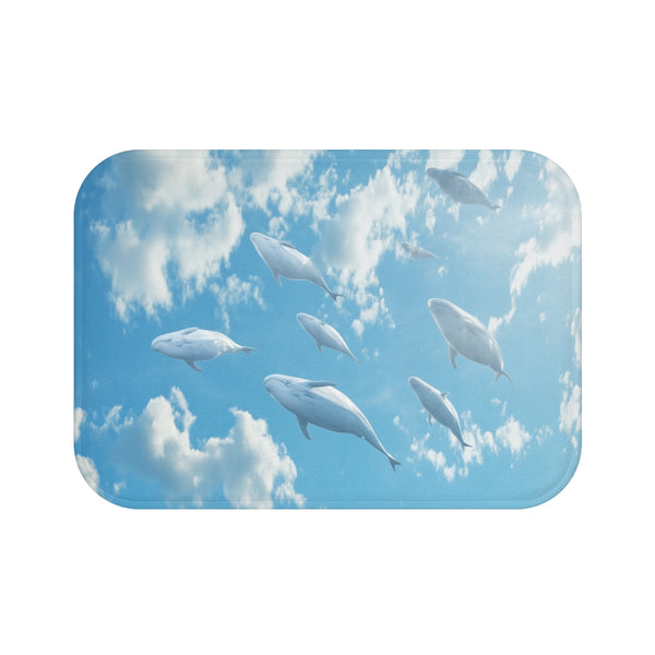 Whale-Inspired Unique Sky Bath Mat