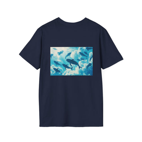Whale Sky Fantasy T-Shirt Design