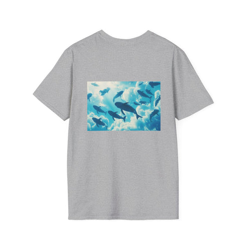 Whale Sky Fantasy T-Shirt Design