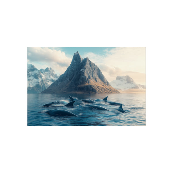 Whale Surrounded 26 Mountain Print