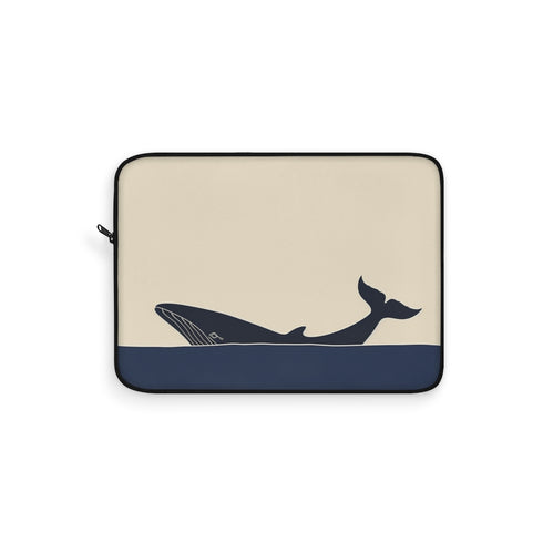 "Whale-themed Minimalist Laptop Sleeve"