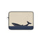 "Whale-themed Minimalist Laptop Sleeve"