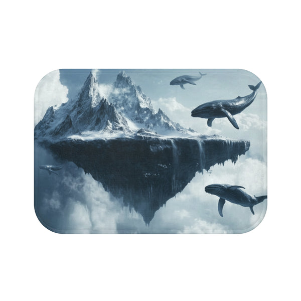 Whale-Themed Mountain Bath Mat Option