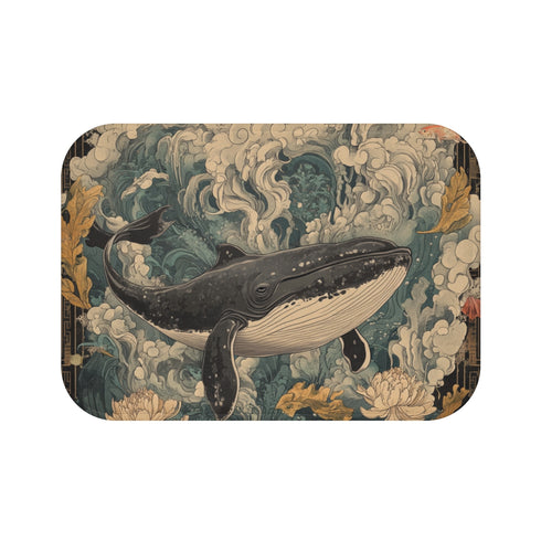 Whale Under the Sea Bath Mat - Dive into luxury and style!