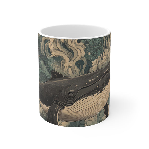 Whale Undersea Flower Mug