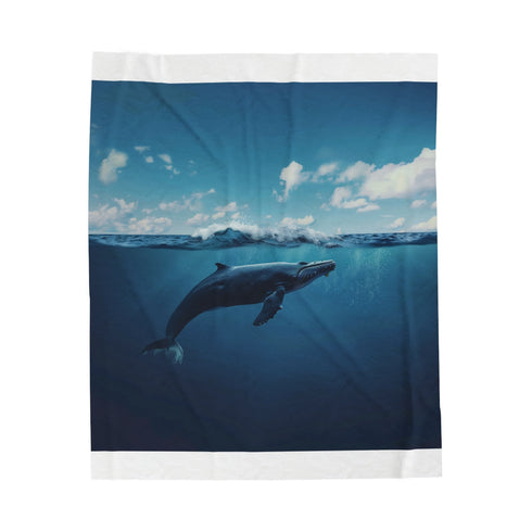 "Whale Wonderland Plush Blanket"