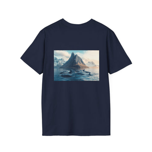 Whales Surround Floating Mountain Shirt.