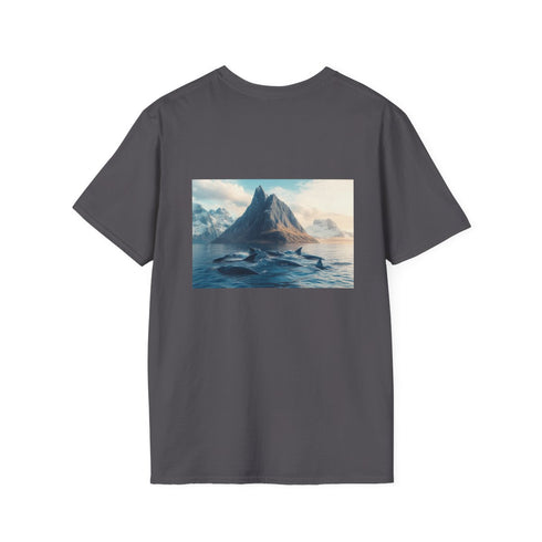 Whales Surround Floating Mountain Shirt.