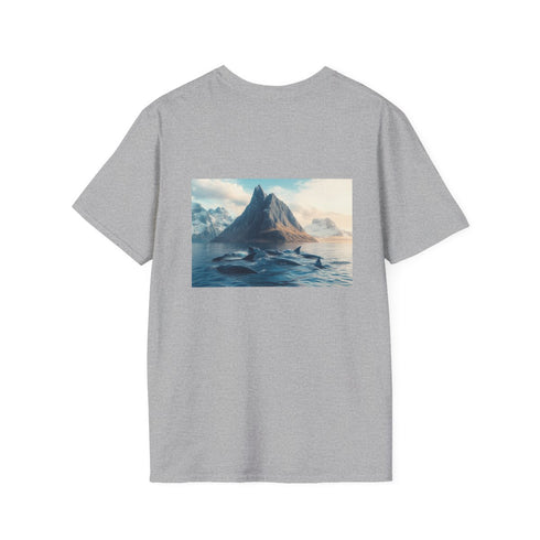 Whales Surround Floating Mountain Shirt.