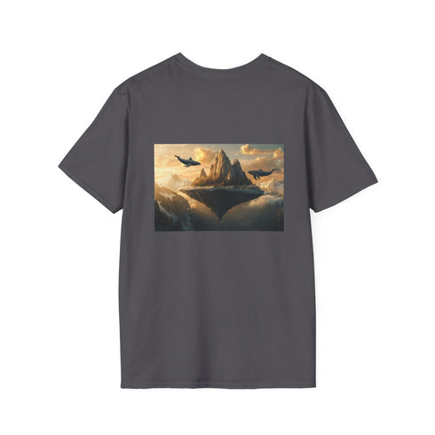 Whales Surround Floating Mountain Tee.