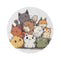 "Whimsical Animal Doodle Round Rug"