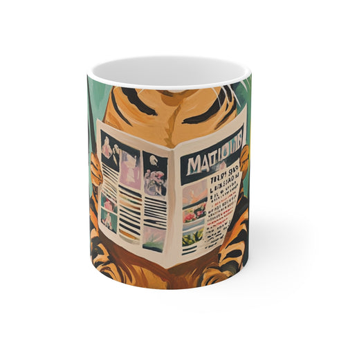 "Whimsical Bengal Cat Poster Mug"