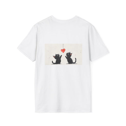Whimsical Black Cat Heart Hunt