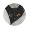 "Whimsical Black Cat Round Rug"