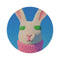 "Whimsical Bunny Round Rug: Cute, Cozy, and Charming!"