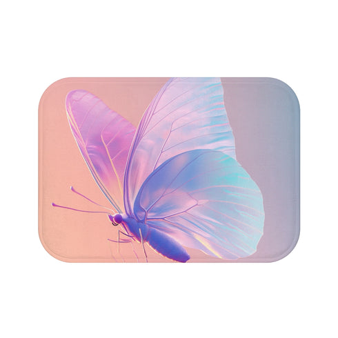 "Whimsical Butterfly Bath Mat Delight"