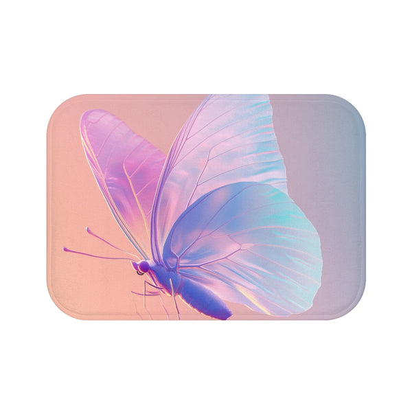 "Whimsical Butterfly Bath Mat Delight"