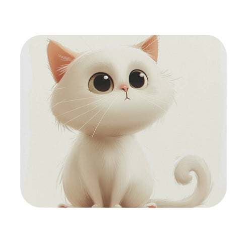 Whimsical Cartoon Cat Mouse Pad
