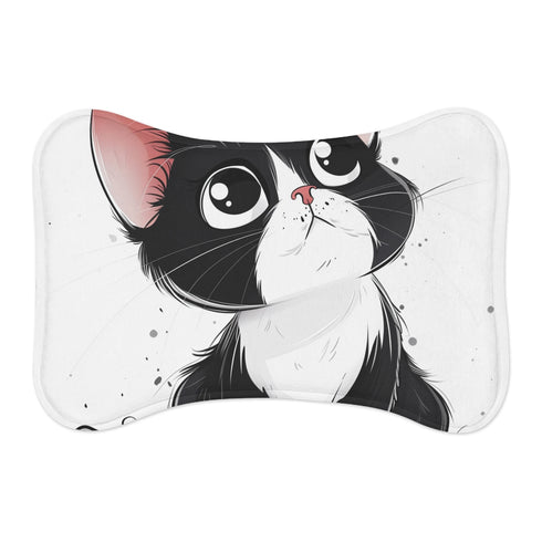 "Whimsical Cartoon Cat Pet Mat"