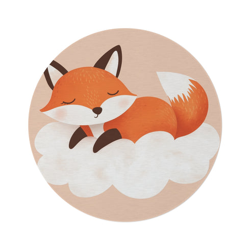 "Whimsical Cartoon Round Rug"