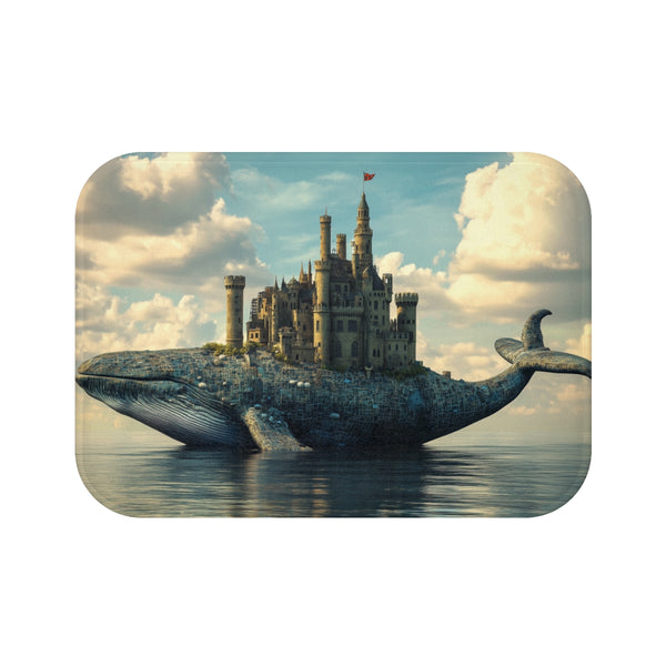 Whimsical Castle Whale Bath Mat