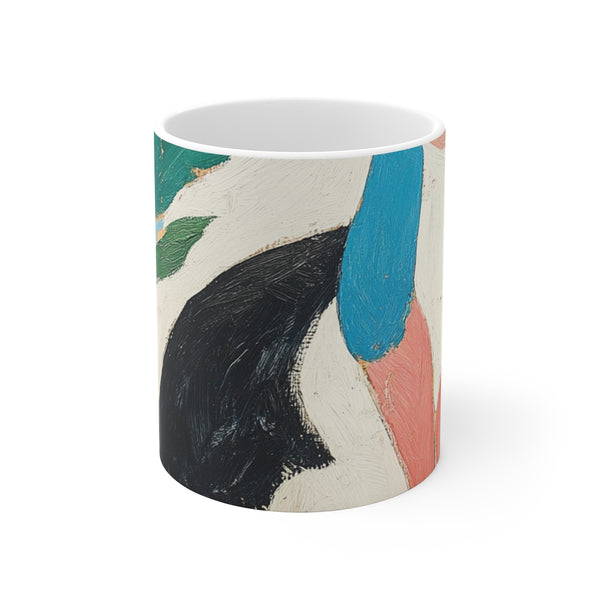 "Whimsical Cat Art Mug"