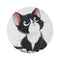 "Whimsical Cat Cartoon Round Rug"