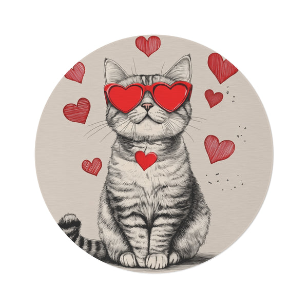 "Whimsical Cat Seated Rug"