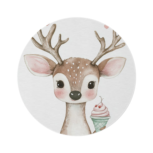 "Whimsical Deer Ice Cream Rug"