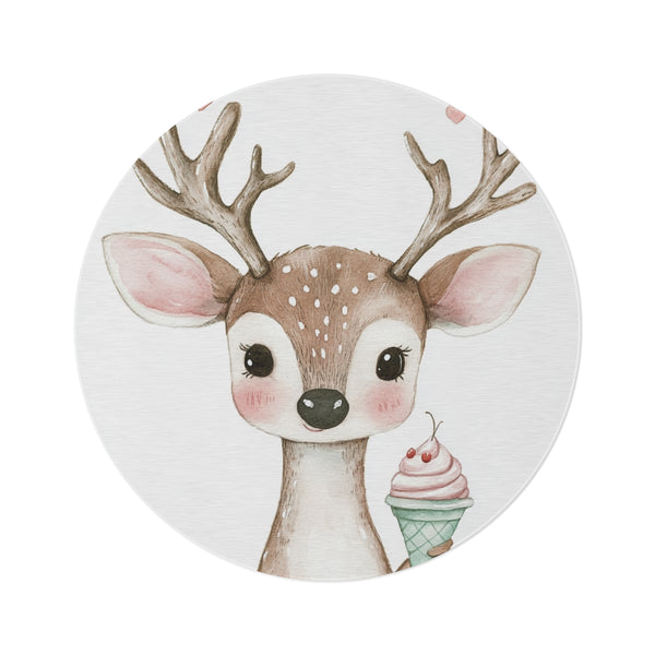 "Whimsical Deer Ice Cream Rug"