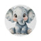 "Whimsical Elephant Watercolor Rug"