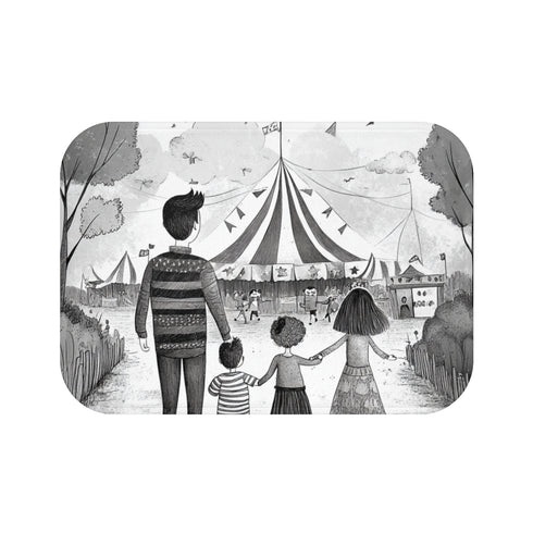 "Whimsical Family Adventure Bath Mat"