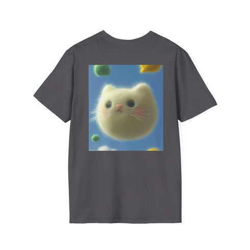 Whimsical Felt Toy T-Shirt: Cute Cat Design