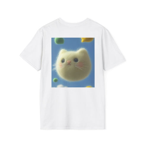 Whimsical Felt Toy T-Shirt: Cute Cat Design