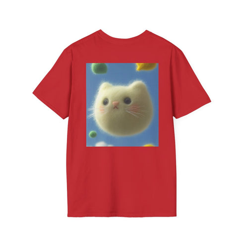 Whimsical Felt Toy T-Shirt: Cute Cat Design