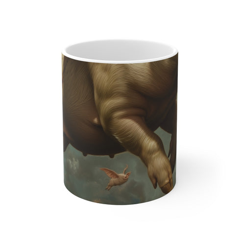 "Whimsical Flying Pigs Coffee Mug"