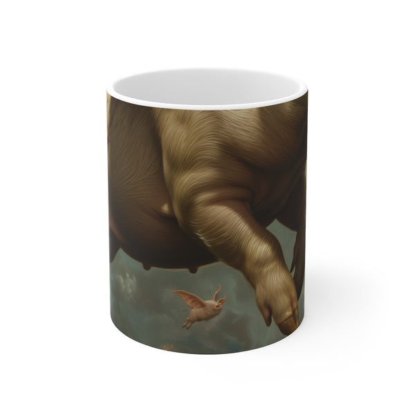 "Whimsical Flying Pigs Coffee Mug"