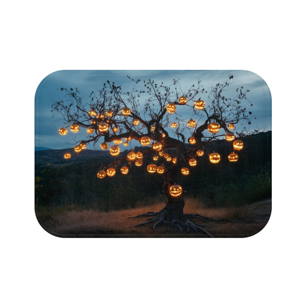 "Whimsical Glow-in-the-Dark Skeleton Bath Mat"