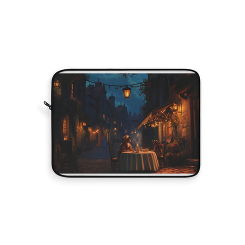 "Whimsical Lady and the Tramp Laptop Sleeve"