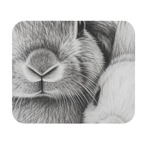 Whimsical Lop-Eared Rabbit Mouse Pad