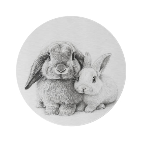 "Whimsical Lop-Eared Rabbit Rug"