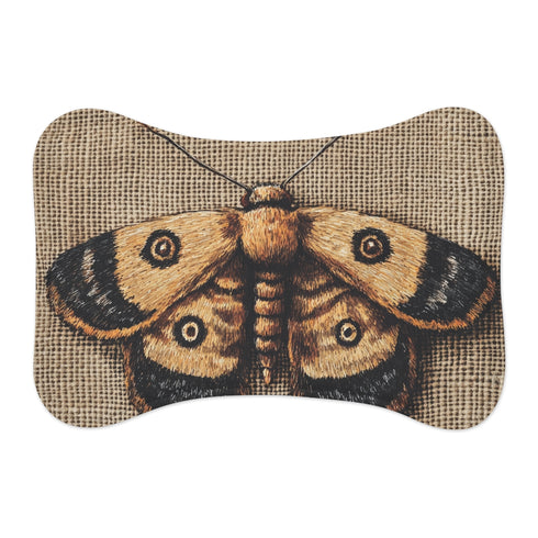 Whimsical Moth Illustration Pet Mat