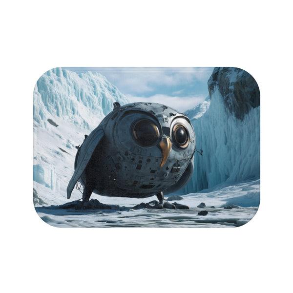 "Whimsical Owl Bath Mat Landing"